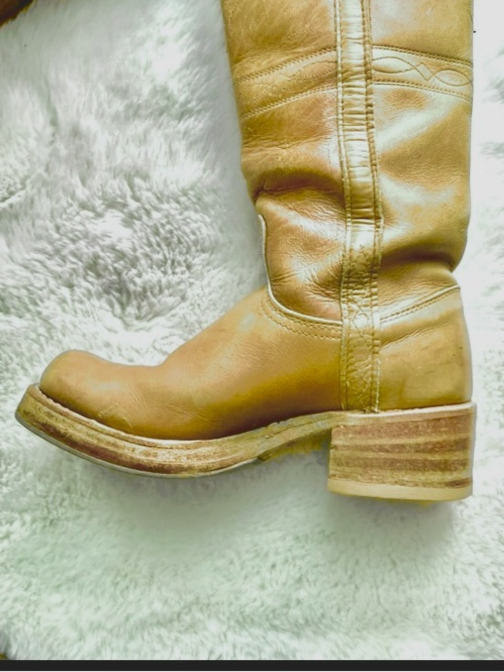 FRYE Genuine VTG.CAMPUS Boots STAG/Longhorn/Stitching/Excellent Condition-Rare. - Picture 13 of 15
